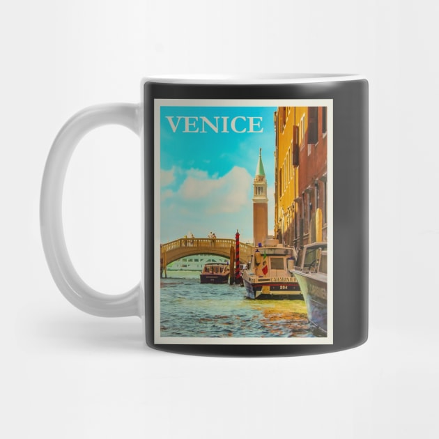 Restored Vintage Travel Poster: Venice, Italy by vintageposterco
